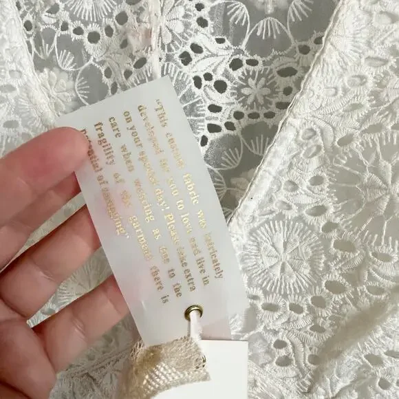 LoveShackFancy Faye Mini Dress 4 White NWT - Picture 7 of 11